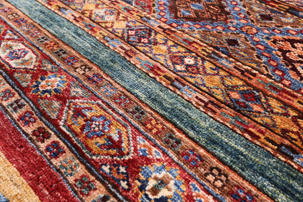 Khorjin Super Kazak Hand-Knotted Runner Rug 2' 7" X 9' 9" Q5705