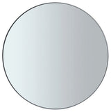 Rim Round Accent Mirror, Smoke With White Rim 31"