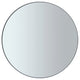 Rim Round Accent Mirror, Smoke With White Rim 31"