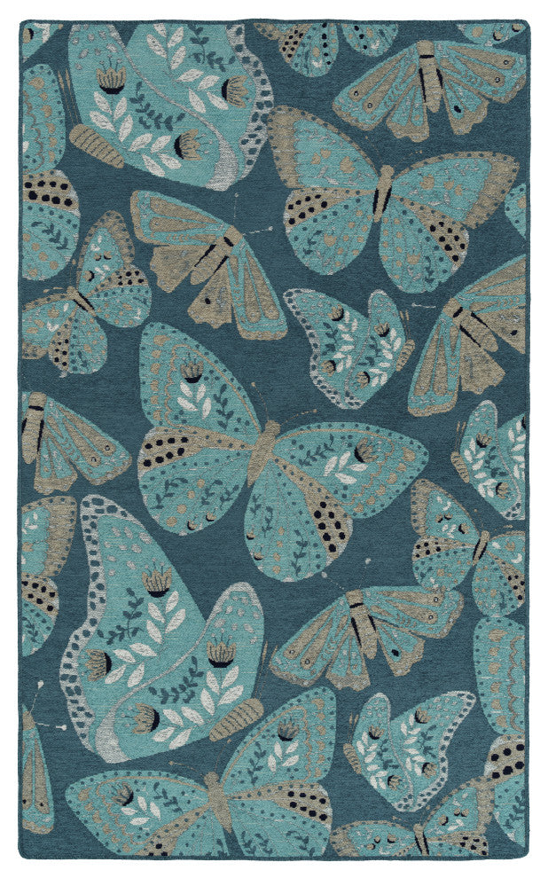 Kaleen Critter Comforts Collection Blue 3' x 5' Rug