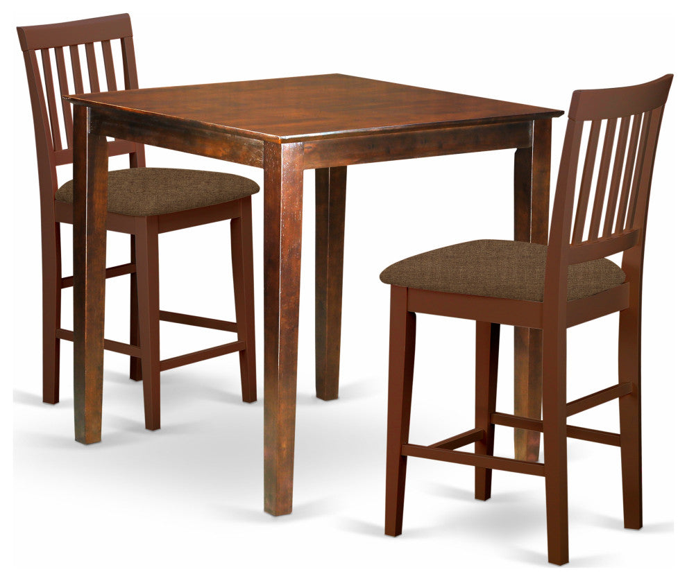 3 Pc Counter Height Table-Square Gathering Table And 2 Stools