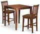 3 Pc Counter Height Table-Square Gathering Table And 2 Stools