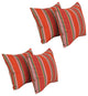 17" Square Polyester Outdoor Throw Pillows, Set of 4, Bonfire Sierra