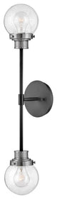 Hinkley Poppy Large Two Light Sconce, Black