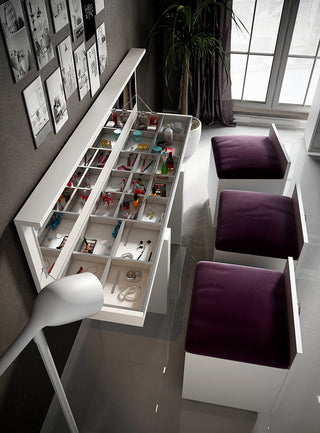 T28 Bedroom Make-up Vanity 75", White, Matte Finish