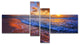 Beautiful Waves under Cloudy Sky, Seashore Canvas Art Print, 60"x32", 4 panels