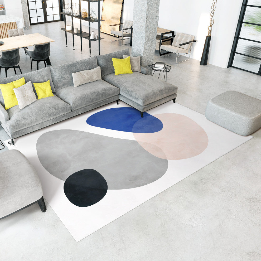 Stone I Abstract Art Area Rug, 7.5'x10.3'