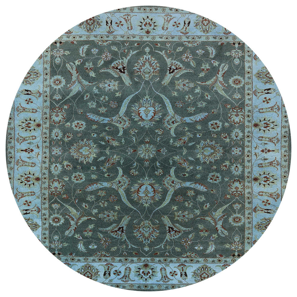 Ahgly Company Indoor Round Mid-Century Modern Area Rugs, 4' Round