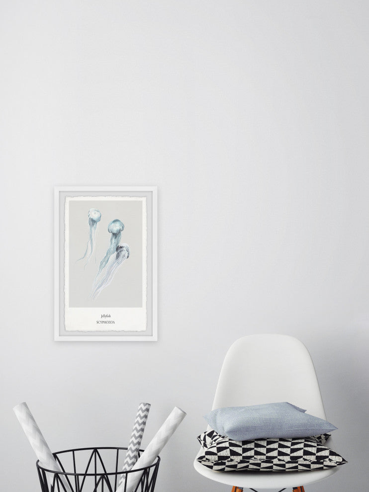 "Scyphozoa" Framed Painting Print, 8x12
