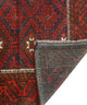 Vintage Distressed Mateen Navy/Red Rug, 3'11x7'3