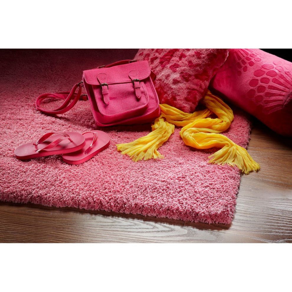 KAS Bliss 1576 Hot Pink Shag Area Rug, 7'6" X 9'6"