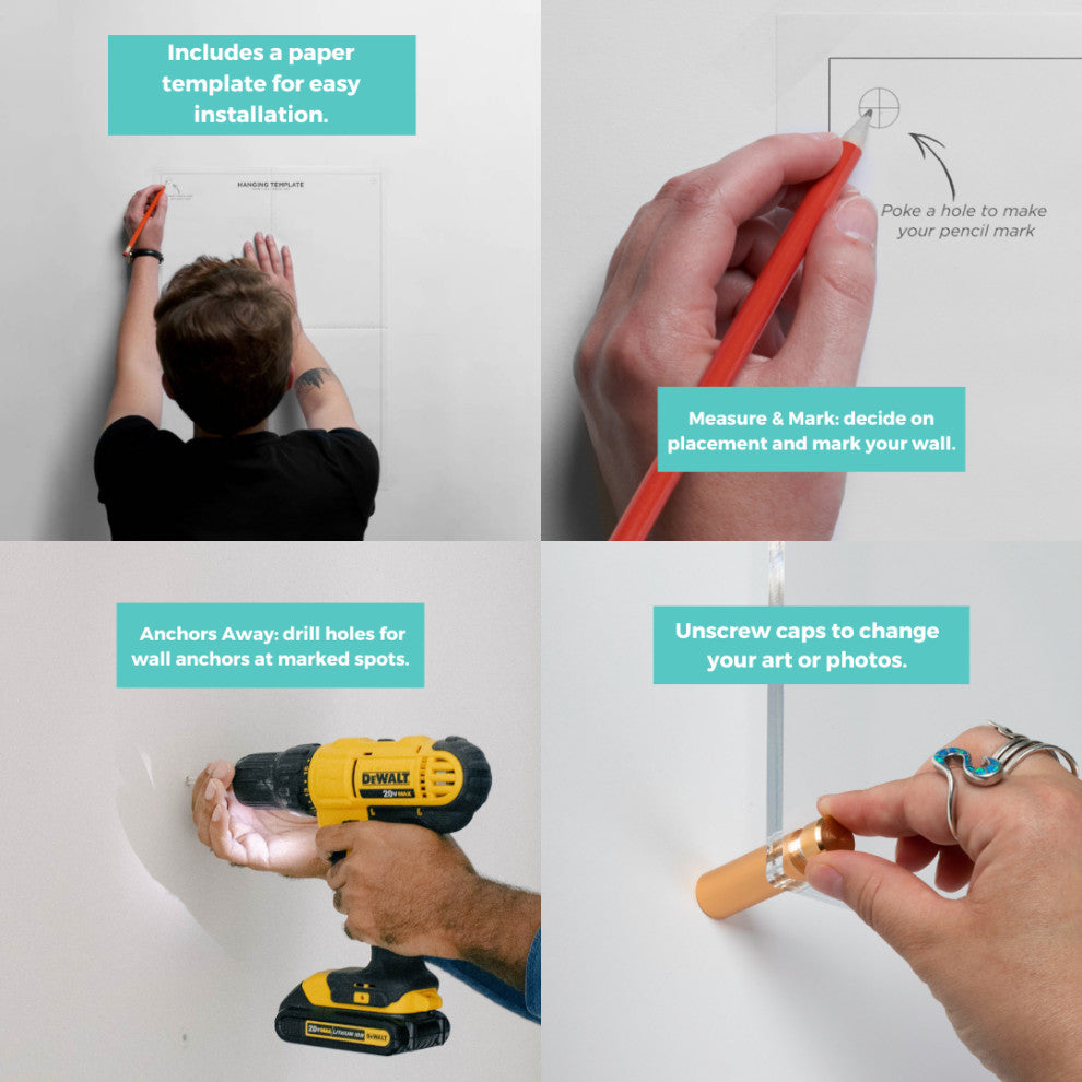 4x6" Modern UV Grade Acrylic Floating Wall Frame