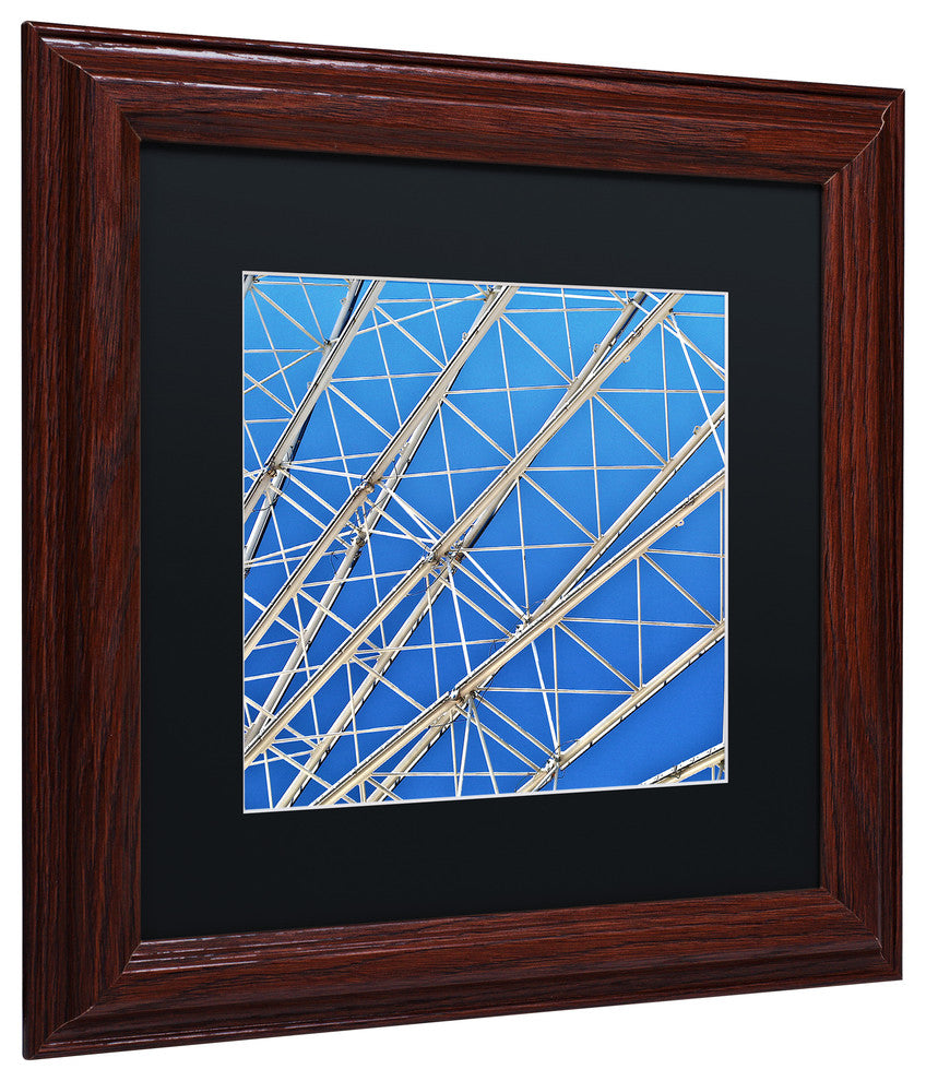 CATeyes 'Geometry-Abstract' Matted Framed Art, Wood Frame, Black Mat, 11x11