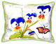 Betsy Drake Pansies Small Indoor/Outdoor Pillow 11x14