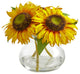 Sunflower Artificial Arrangement in Glass Vase
