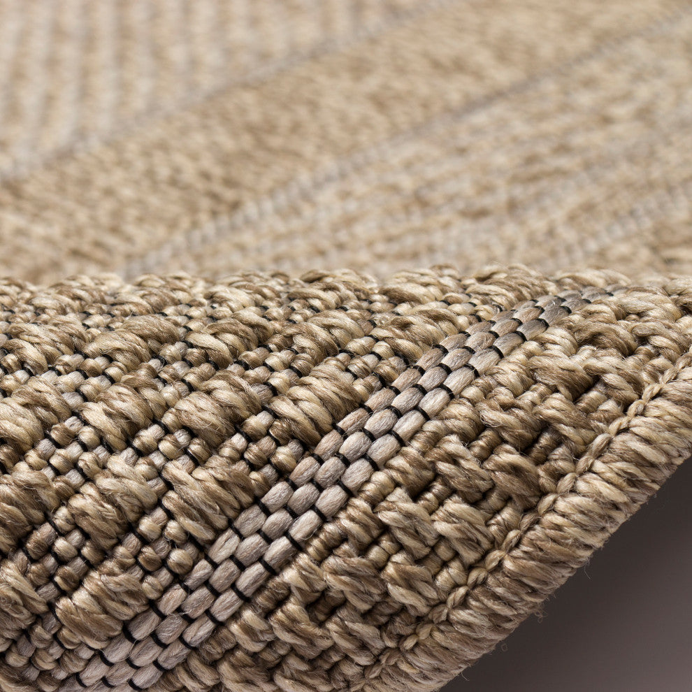 Orly Border Indoor/Outdoor Rug Natural 5'3"x7'3"