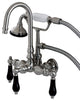 Aqua Vintage Wall Mount Clawfoot Tub Faucet, Brushed Nickel