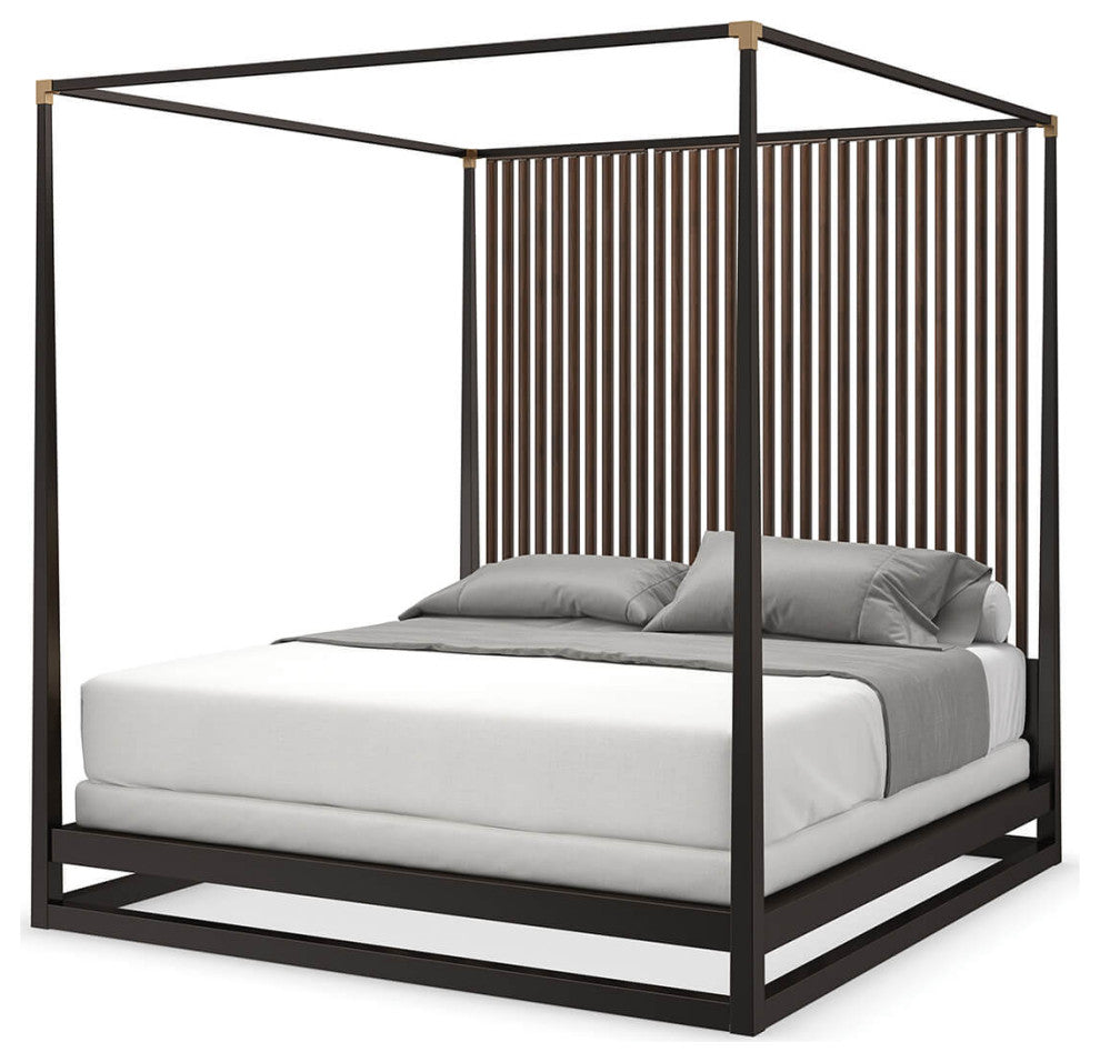 Mid Century Modern Canopy Bed Queen