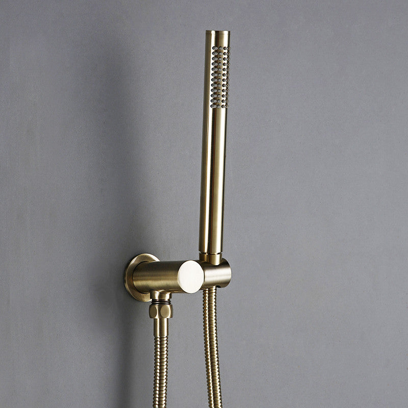 Wasser Solid Brass Complete Shower System, 12" Rain Shower Head