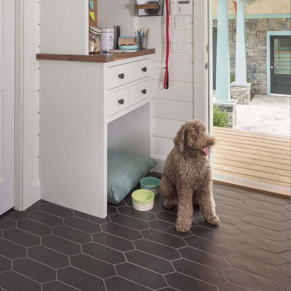 Kite Black Porcelain Floor and Wall Tile