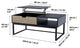 Lift Top Coffee Table w/ Storage, Metal Legs