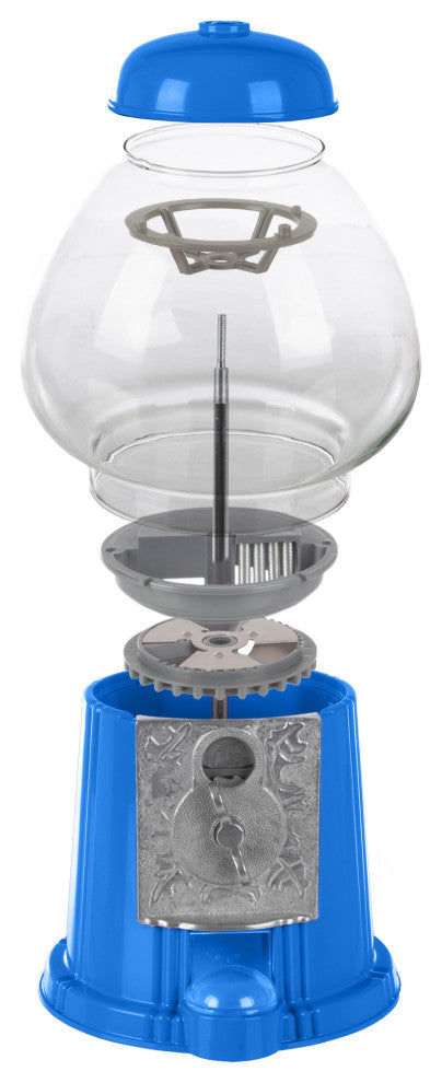 Mini Gumball Machine Vintage Candy Dispenser Glass Globe, Metal Base
