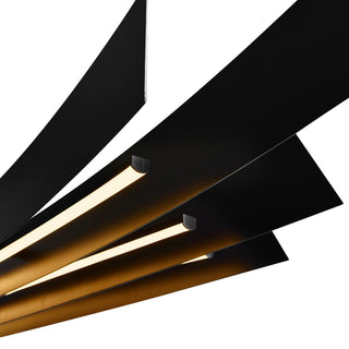 Candora Integrated LED Chandelier, Black, 50 Inches
