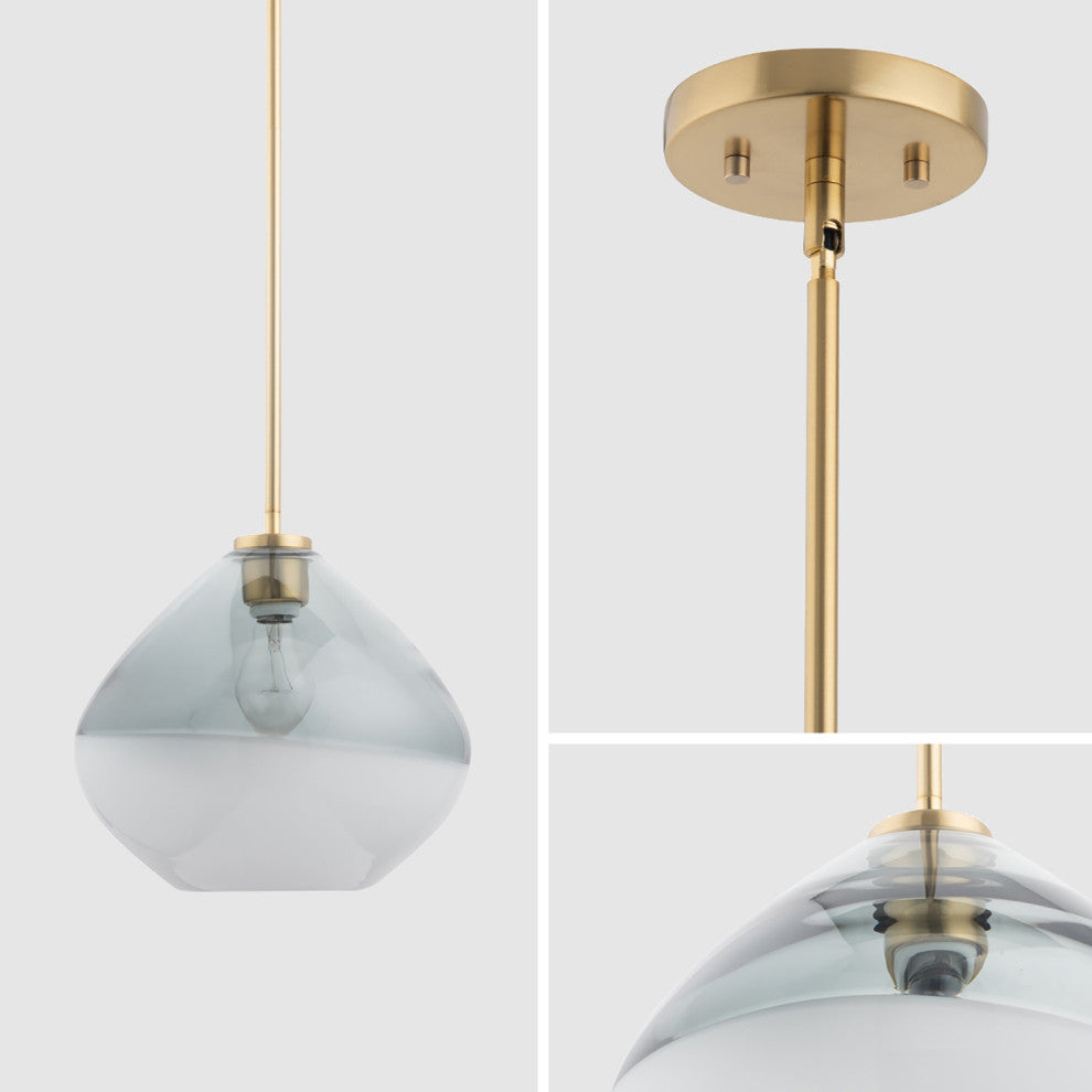 1-Light Modern Glass Mini Pendant