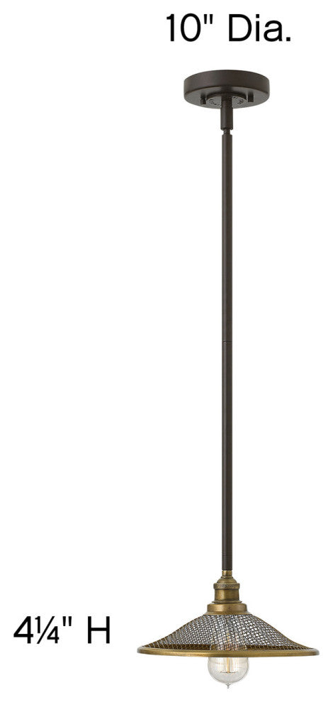 Hinkley Rigby Small Pendant, Buckeye Bronze