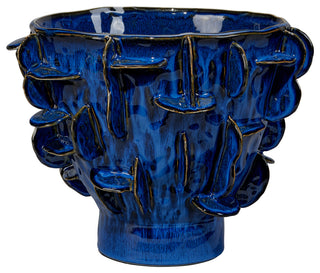 Helios Ceramic Vase, Blue