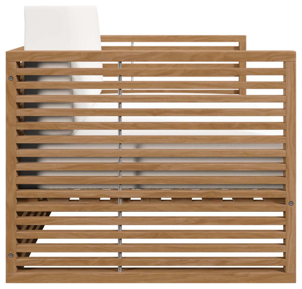 Carlsbad Teak Wood Outdoor Patio Loveseat