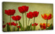 Grunge Flowers Background, Floral Canvas Art Print, 32"x16"