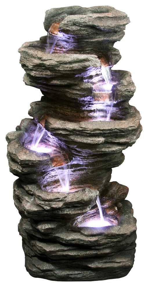 32" Dawson Rock Fountain With LED Lights