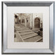 Alan Blaustein ''Lombardy I'' Art, Silver Frame, White Mat, 16x16