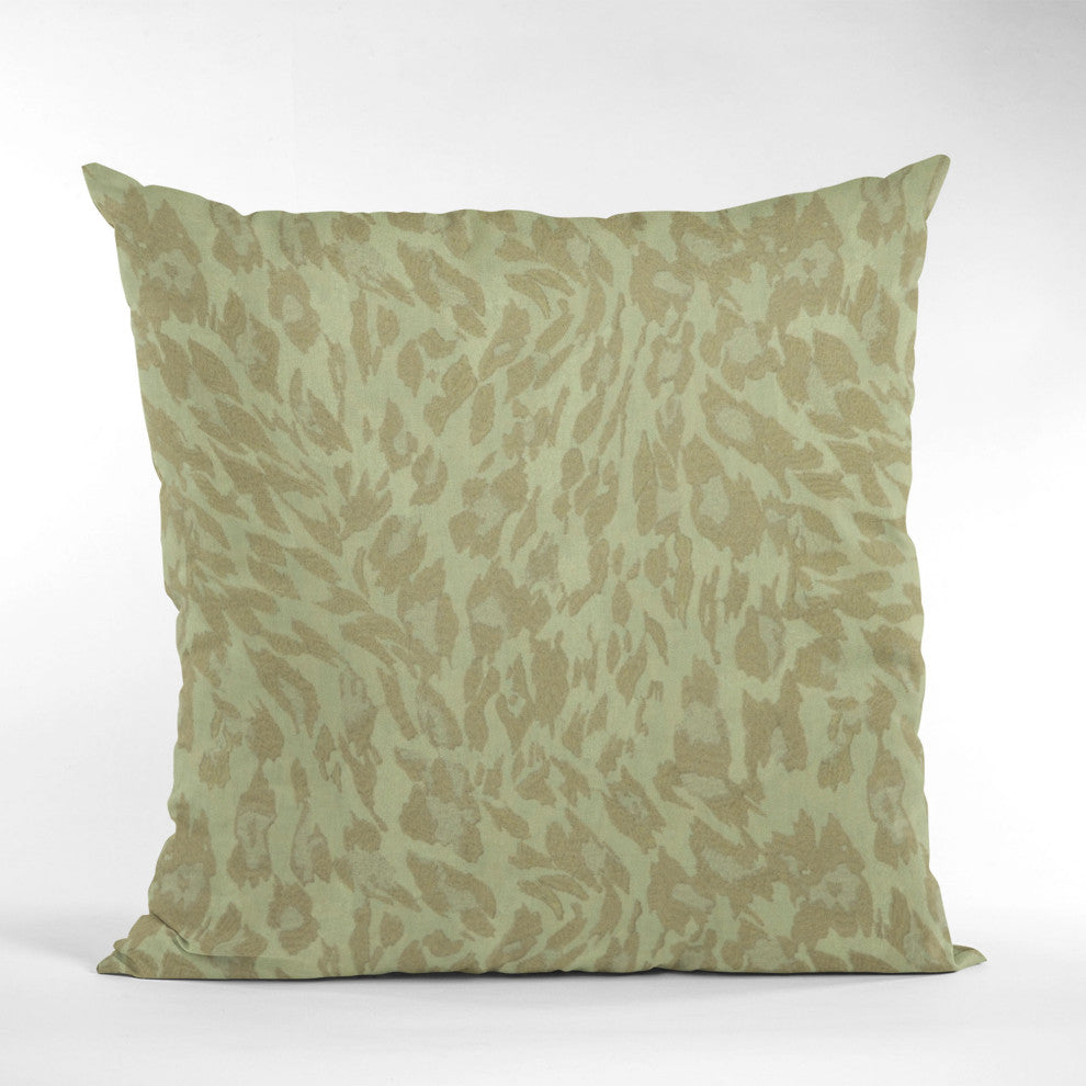 Stonewash Cheetah Embroidery Luxury Throw Pillow, Double sided 22"x22"