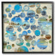 Abstract Landscape Bubbles Framed Giclee Texturized Art, 12x12