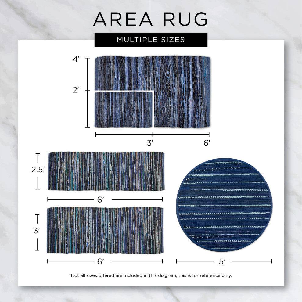 French Blue and Cream Farmhouse Check Rug 26x40 inches
