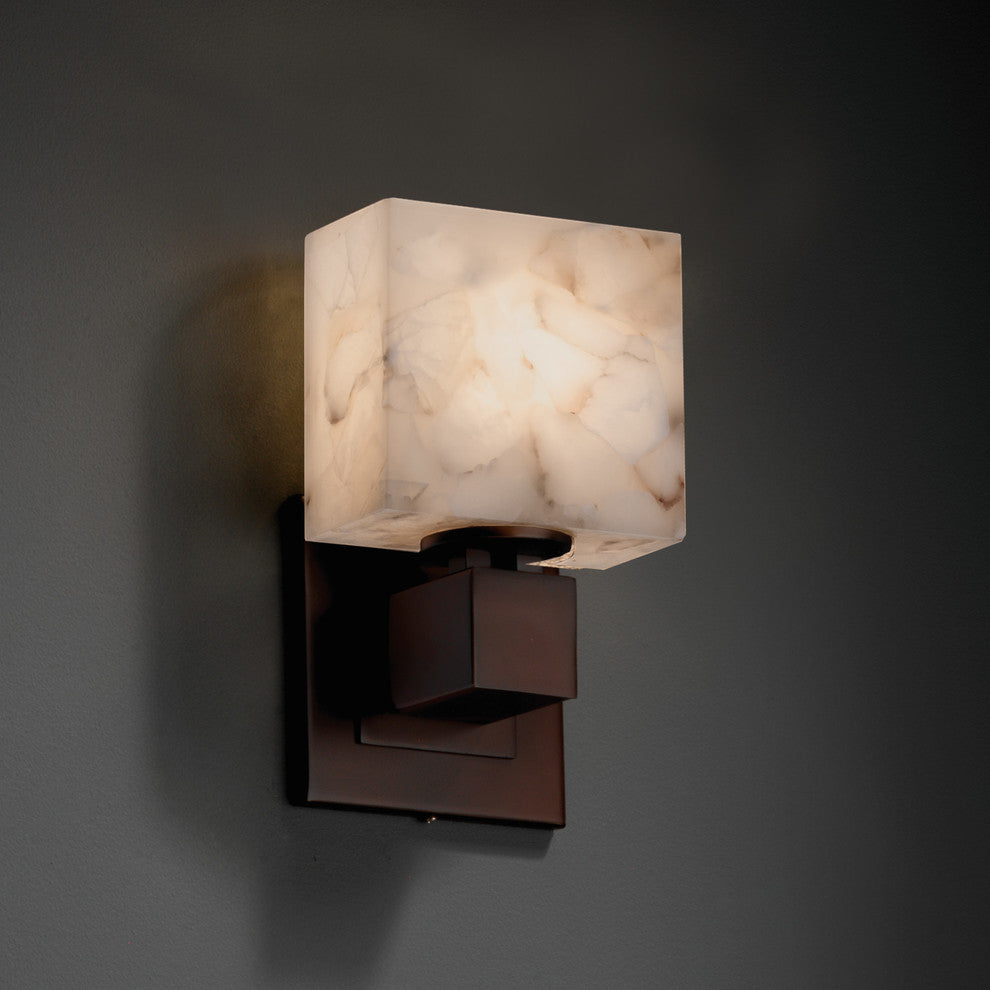 Alabaster Rocks! Aero, Wall Sconce, No Arms, Rectangle, Bronze, LED