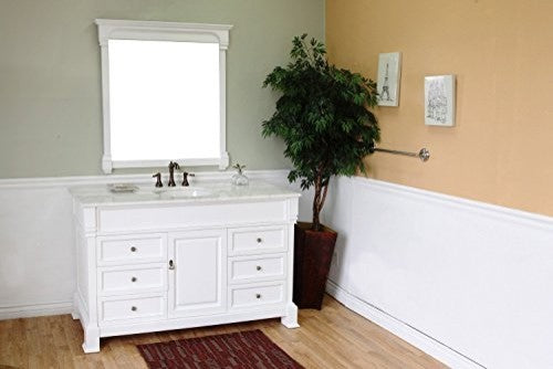 60" Single Sink Wood Vanity, White