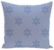 Flurries, Decorative Holiday Print Pillow, Blue And Lavendar, 18"x18"