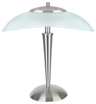 40108-8, 17 3/4" High Metal Desk Lamp with Touch Sensor, Satin Nickel Finish