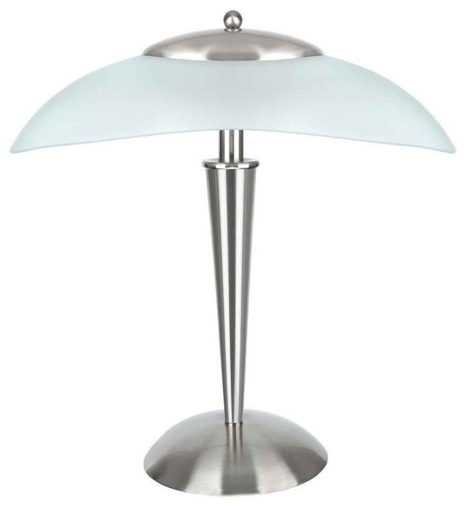 40108-8, 17 3/4" High Metal Desk Lamp with Touch Sensor, Satin Nickel Finish