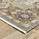 Leoness Floral Border Indoor Area Rug, Blue, 7'10" x 10'10"
