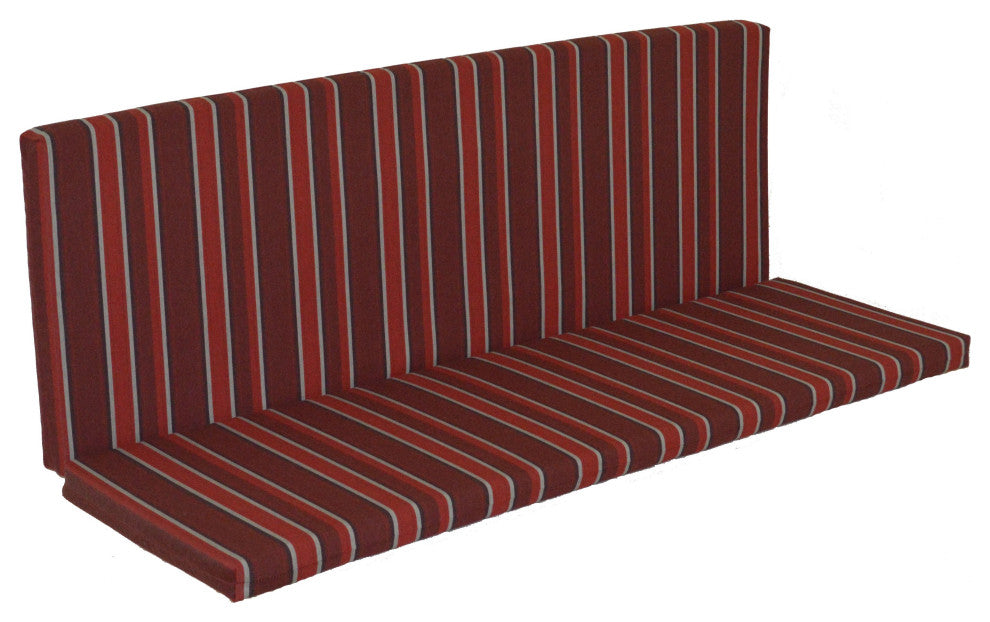 Full Bench Cushion, Red Stripe, 5 Foot