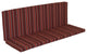 Full Bench Cushion, Red Stripe, 5 Foot