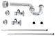 Standard Pedestal Lavatory Kit With Round Handles, Polished Chrome