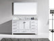 Caroline Avenue 60" Vanity, White, Square Sink