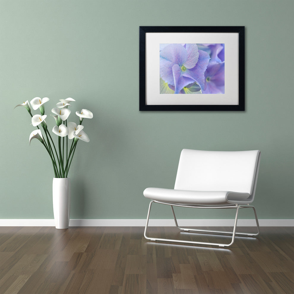 Cora Niele 'Blue Hortensia' Matted Framed Art