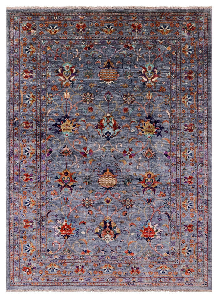 5' 9" X 7' 9" Persian Tabriz Hand Knotted Wool Rug Q9850