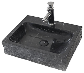 Eviva Stonie 20" Black Vessel Sink